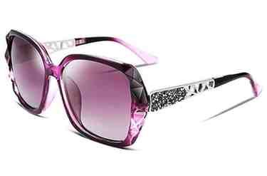 FEISEDY Oversized Sunglasses for Women Square Polarized Sparkling Frame B2289